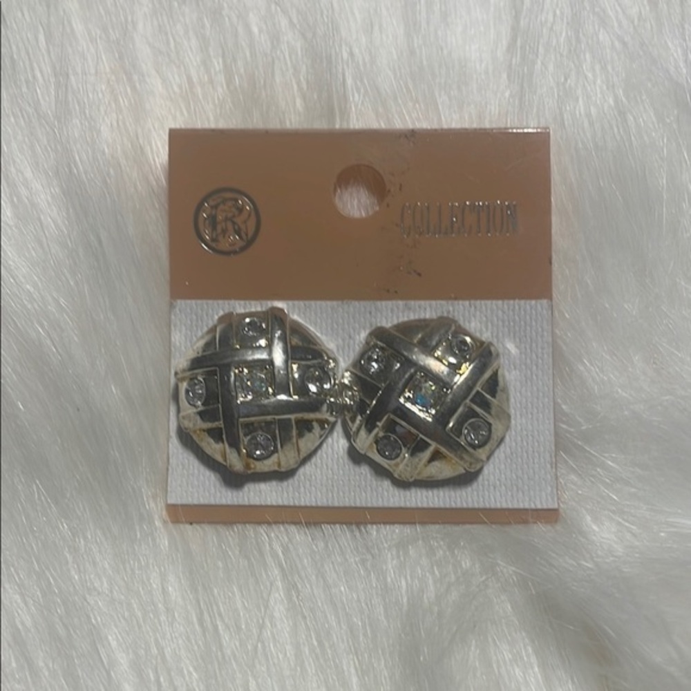 Gold and Silver Clip On Earrings